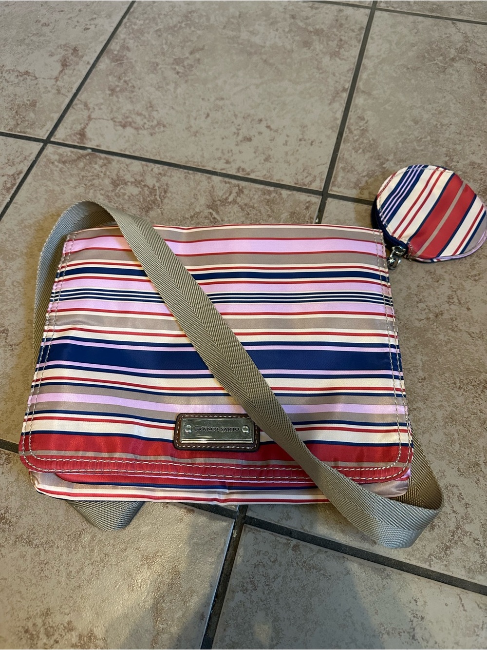 Franco Sarto Multi-Stripe Crossbody Bag